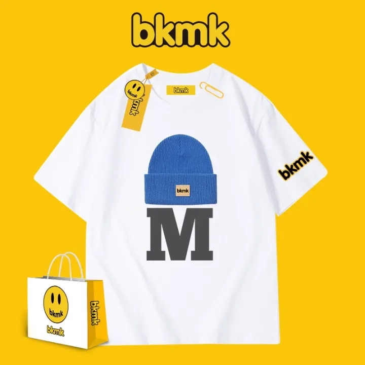 2063-bkmk-เสื้อยืดคอกลม-แขนสั้น-ผ้าฝ้าย-ทรงหลวม-ขนาดใหญ่-สีขาว-แฟชั่นฤดูร้อน-สําหรับผู้ชาย-คู่รัก