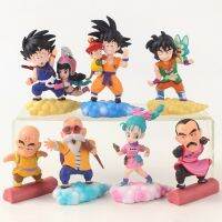 ฟิกเกอร์ตัวการ์ตูนมัน7ชิ้น/เซ็ต,โมเดลโมเดลหุ่นพีวีซีดราก้อนบอล Soku Goten Gohan Kuririn Bulma ผู้เฒ่าเต่า Chichi Tao Pai Yamcha Puaru