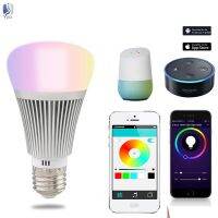 yy wifi smart ไฟ led หลอดไฟ e 27/e14/b 22 รีโมทควบคุมหลากสีสําหรับ alexa google home th