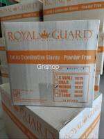 ถูกสุดๆ ถุงมือยางพารา รุ่นไร้แป้ง ยี่ห้อ Royal Guard  ยกลัง ลังละ10 กล่อง