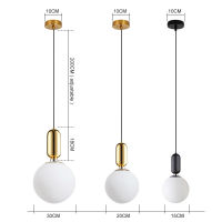 Modern Led Pendant Lamp Nordic Hanging Lights Glass Ball Lighting Fixtures Home Bedroom Dining Room Suspension Luminaires Shop