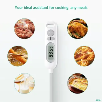 Etekcity EMT100 Digital Instant Read Meat Thermometer, 5Long Probe, Black