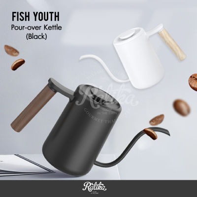 Ratika | Time More Fish Youth Pour-Over Kettle 700 ml : Black / White