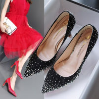 Women Wedding Shoes Chinese Style Bridal High Heels Sexy Elegant Pumps Pointed Toe Stiletto Ladies Party Shoe Bridesmaid Shoe 43