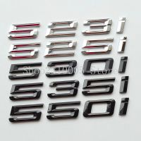 NEW Old Font Numbers Letters 520i 523i 525i 530i 535i 540i 550i Top ABS Emblem for BMW 5 Series Car Trunk Nameplate Logo Sticker