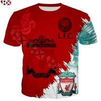 2023 newhx ใหม่ยอดนิยม Liverpool JERSEY 3D พิมพ์สไตล์ฮาราจูกุผู้ชาย T เสื้อฤดูร้อน Hip streetwear กราฟิก Tees Tops