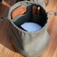 Outdoor Camping Home Storage Bag Canvas Drawstring Bag Durable Canvas Drawstring Backpack Bags Travel Storage Use Size S L chic