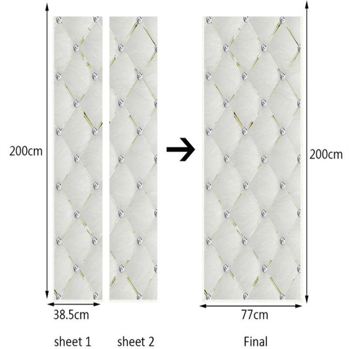 hot-self-adhesive-door-sticker-3d-stereo-diamond-soft-roll-geometric-wallpaper-living-room-kitchen-pvc-waterproof-sticker-home-decor