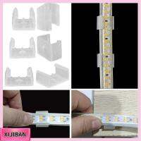 XIJIBAN 10PCS โปร่งใสโปร่งใส หัวเข็มขัดสาย LED การเชื่อมฟรี กันน้ำกันน้ำได้ คลิปยึดแถบไฟ ของใหม่ พีพี ข้อต่อสวมคลิปออน สำหรับ LED 5730/5050/2835