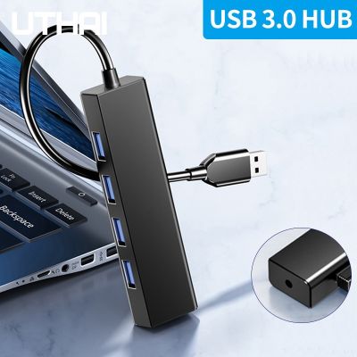 ฮับ USB3.0ตัวแยกสัญญาณความเร็วสูง4ตัวแยกพอร์ตหลายพอร์ตแท่นวางมือถืออุปกรณ์คอมพิวเตอร์ USB2.0เหมาะสำหรับ Windows7/8/10 Feona