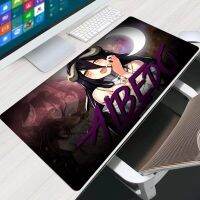 อะนิเมะเซ็กซี่สาว Albedo แผ่นรองเมาส์สีดำ XXL คีย์บอร์ดสำนักงาน Kawaii Desktop Pad พรมขนาดใหญ่คอมพิวเตอร์ยางกันลื่นเมาส์ Pad