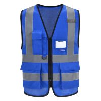 AYKRM 21 Colour （XS-8XL) Hi Vis Viz High Visibility Reflective Zip Pocket Security Waistcoats Jacket Workwear Vests