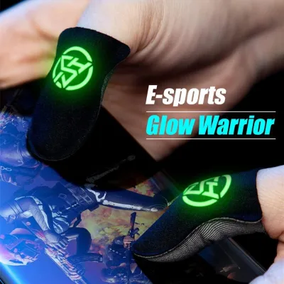 1 5PCS Pair Sensitive Touch Screen Thumb Sleeve Breathable Luminous Gaming Finger Cover Gloves for PUBG Mobile напальчники для