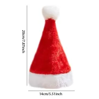 Christmas Pet Cute Red Santa Claus Hat Puppy Kitten Adjustable for Small Cat Xmas Party New Year Dressing up Costume Accessories