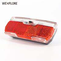 ☈▼❀ WEXPLORE Bicycle Rear Light Bike Tail Light Use 2pcs AAA Batteries for Cycling Rear Rack Carrier Lamp With Bike Reflector Light