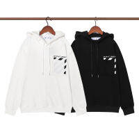 Off-Whites Hoodies เสื้อสั้นสไตล์ผู้ชายสีดำ Hoodies เสื้อ Harajuku ขนาดใหญ่ Pullovers Sweatshirts