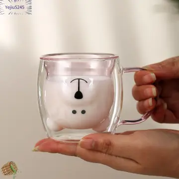 Heart Shaped Double Walled Insulated Glass Coffee Mugs or Tea Cups, Milk  Cups Clear, Unique & Insulated with Handle 100% Manual Blowing - China  Glass Cup and Double Layer Glass Cup price