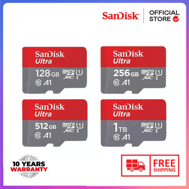 Sandisk Ultra Micro Sdxc A1 Series Uhs I Class 10 Up To 120mb S 128gb 256gb 400gb 512gb 1tb