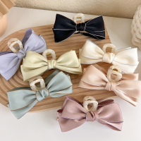 New Women Elegant Hair Claw Crab Korean Style Vintage Ribbon Bowknot Hair Clips Headband Hairpin Female Fashion Hair Accessories