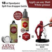 ?มีของพร้อมส่ง? Army Painter Speedpaint Slaughter Red 18ml AP-WP2012 สีทาโมเดล สีอะคริลิคสูตรน้ำ มี Mixing balls ในขวด