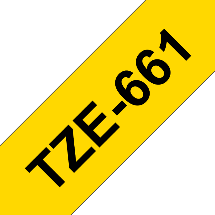 brother-p-touch-tape-tze-661-เทปพิมพ์อักษร-ขนาด-36-มม-ตัวหนังสือดำ-บนพื้นสีเหลือง-แบบเคลือบพลาสติก-ของแท้