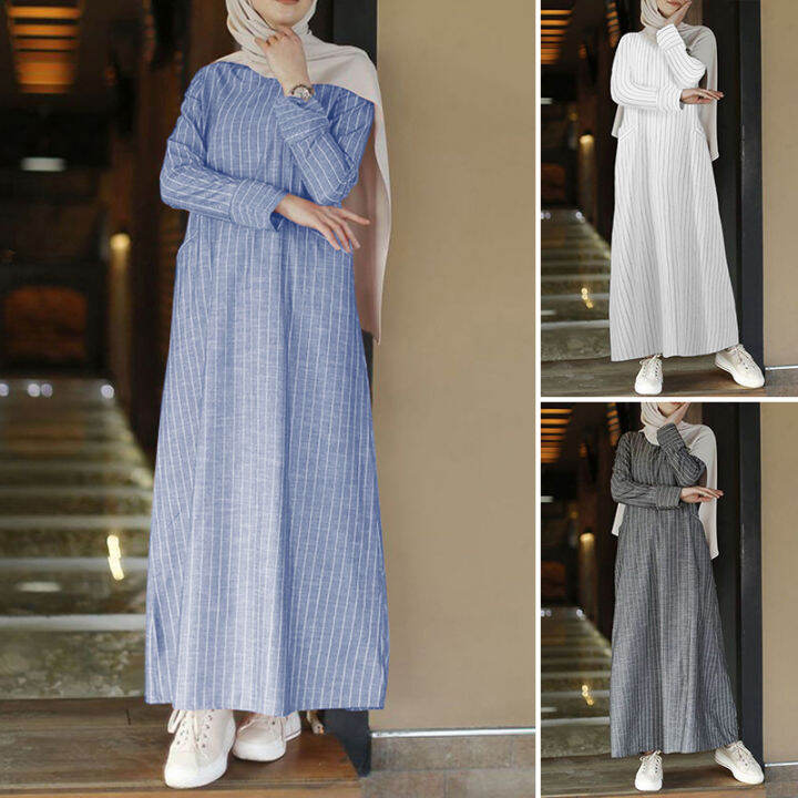 (3 Days Delivery)(Freeshipping)Baju Raya Esolo ZANZEA Women Muslim ...