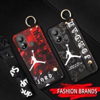 Kickstand Dirt-resistant Phone Case For ZTE Blade L220 Cool ring Silicone Anti-knock Wrist Strap Fashion Design Lanyard