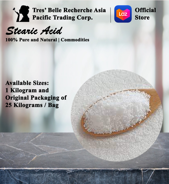 Stearic Acid 100 Pure & Natural Cosmetic Grade 1 Kilogram