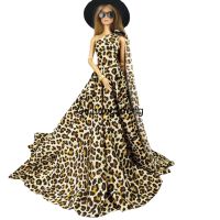 1/6 BJD Fashion Leopard Princess Dress For Barbie Doll Clothes For Barbie Clothing Outfits Gown Hat 11.5 quot; Dolls Accessories Toys