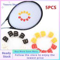 VANORA SHOP 5pcs คุณภาพสูง กลางแจ้ง สีสัน อุปกรณ์เสริมสำหรับพนักงานมืออาชีพ แดมเปอร์เทนนิส โช้คอัพ ตัวหน่วงการสั่นสะเทือน ไม้เทนนิส