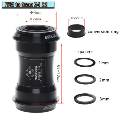 Gineyea BB30 PF30 Bottom Bracket Sealed Bearing Press-fit MTB Road Bike Holowtech XT Sram Gxp 24 22mm Mountain Bicycle BB Set