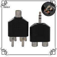 UBEWLB อุปกรณ์อิเล็กทรอนิกส์สำหรับทีวีอุปกรณ์เสริมวิดีโอ3.5มม. ถึง2 RCA สำหรับท่านชายหญิง Y Splitter อะแดปเตอร์เสียง