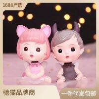 New Style Aisha And Keller Angel Couple Decoration Cake Baking Decoration Gift Small Ornament Resin Gift