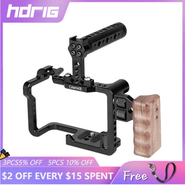 HDRIG GH5 Full Cage Kit With Top Cheese Handle And Shoe Mounts For