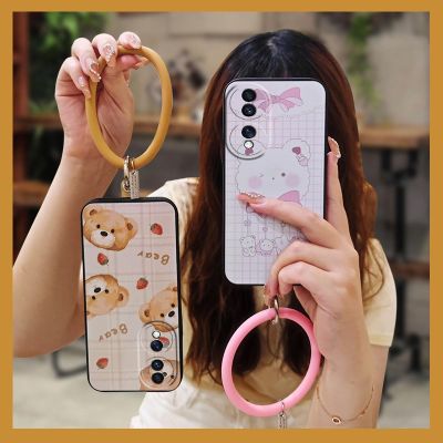 ultra thin texture Phone Case For Huawei Honor70 The New personality heat dissipation advanced ring creative hang wrist