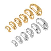 5Pcs Stainless Steel D Lobster Clasps Necklace Hooks Chains Connectors Bracelet Making DIY Jewelry Supplies Accessories