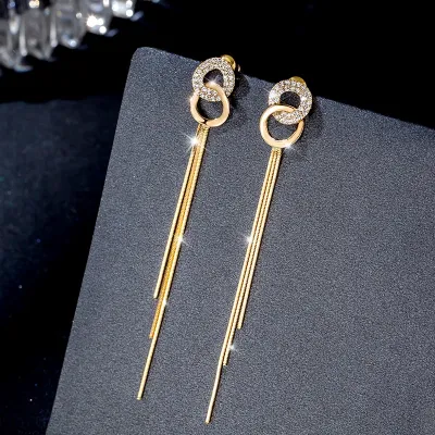 Long Tassel Earrings 2022 New Simple Women 39;s Earrings Korean Version Long Elegant and Delicate Fashion Accessories Jewelry