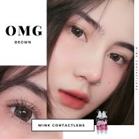 OMG / Tommy Brown บิ๊กอาย สีน้ำตาล Wink Contact lens คอนแทคเลนส์ bigeyes mini แฟชั่น ค่าสายตา สายตาสั้น Chestnut