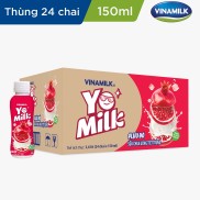 Sữa chua uống Lựu đỏ Vinamilk Yomilk - Lốc 4 chai 150ml