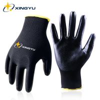 ❈ Work Gloves Nitrile Coated CE EN388 Oil Proof Waterproof Mechanics Construction Housework Gardening Gloves heavy duty Safety