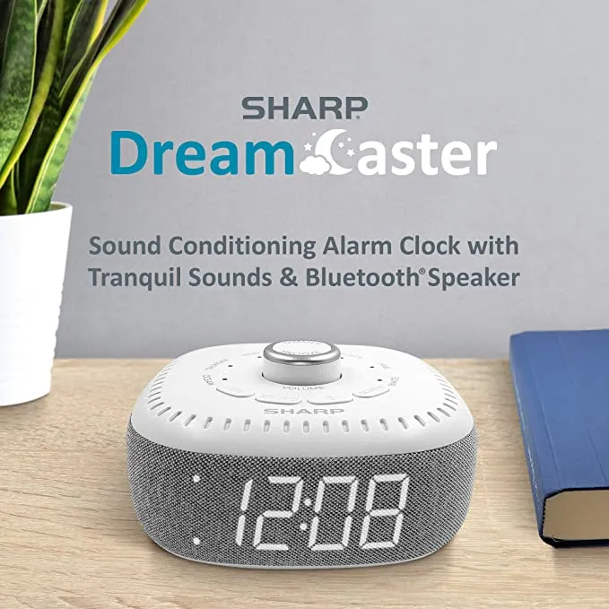 DreamCaster by Sharp Sound Machine Alarm Clock with Bluetooth Speaker ...