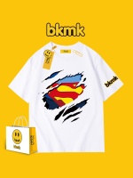 BKMK เสื้อยืดแขนสั้นผู้ชายดีไซน์การ์ตูน,เสื้อคู่รักผ้าฝ้ายสวมใส่ได้หลายโอกาสดีไซน์ใหม่สำหรับฤดูร้อน