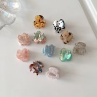 2022 Korea New Mini Small Hairpins Accessories Acrylic Hollow Out Lovely Crab Hair Claw Clips For Women Girls Fashion Headdress