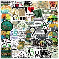 【LZ】✖✟  Geocaching Outdoor Adventure Adesivos Decalques de Caça ao Tesouro Adesivos para Laptop Bagagem Capacete Motocicleta Carro Telefone 50pcs