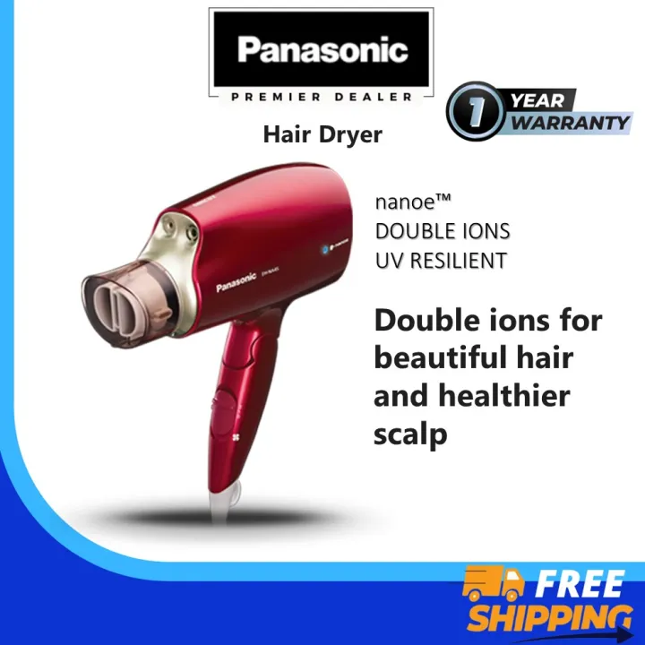 Panasonic Eh Na45 Nanoe Hair Dryer Moisture Eh Na45rp655 Quick Dry Nozzle Foldable Travel Blower 9725