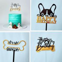 【CW】∏✳✴  New Dog Birthday Toppers It`s Barkday Print Diy for Decoration