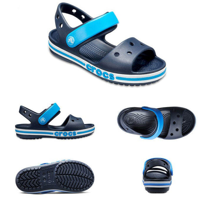 Giày sandal crocs chuẩn xịn, chống hôi chân, nhựa tế bào êm, mềm, dẻo, bền,  đi mưa, lội nước, đi biển cho trẻ em band classic navy blue 