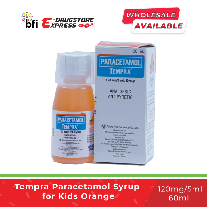 BFI EDrugstore Tempra Paracetamol Syrup for Kids 120mg/5ml Orange 60ml