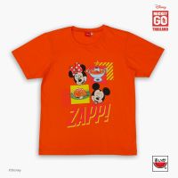 เสื้อแตงโม (SUIKA) - MICKEY GO THAILAND เสื้อยืดคอกลม พิมพ์ลาย MICKEY AND MINNIE ZAAP! (MK.O-006)S-5XL