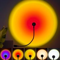 USB Rainbow Sunset Projector 5V Led Night Light Sun Projection Desk Lamp for Bedroom Bar Store Wall TV backlight Decorate light Night Lights